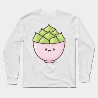 Cacti Cute Kawaii Pot Plant Long Sleeve T-Shirt